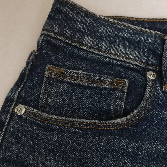 Good American Shorts‎ Womens 8 Blue High Rise Distressed Denim Cutoff Frayed Hem - Picture 2 of 8